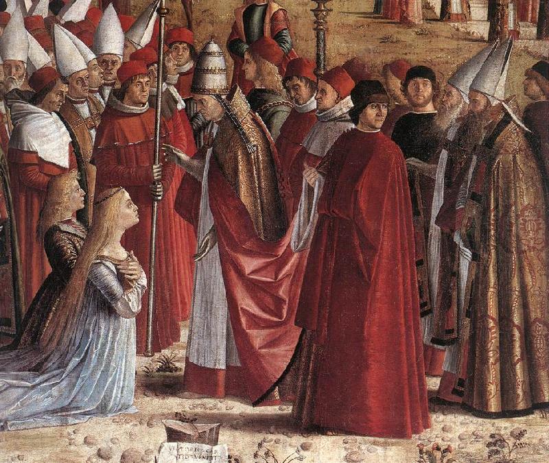CARPACCIO, Vittore The Pilgrims Meet the Pope (detail) Norge oil painting art